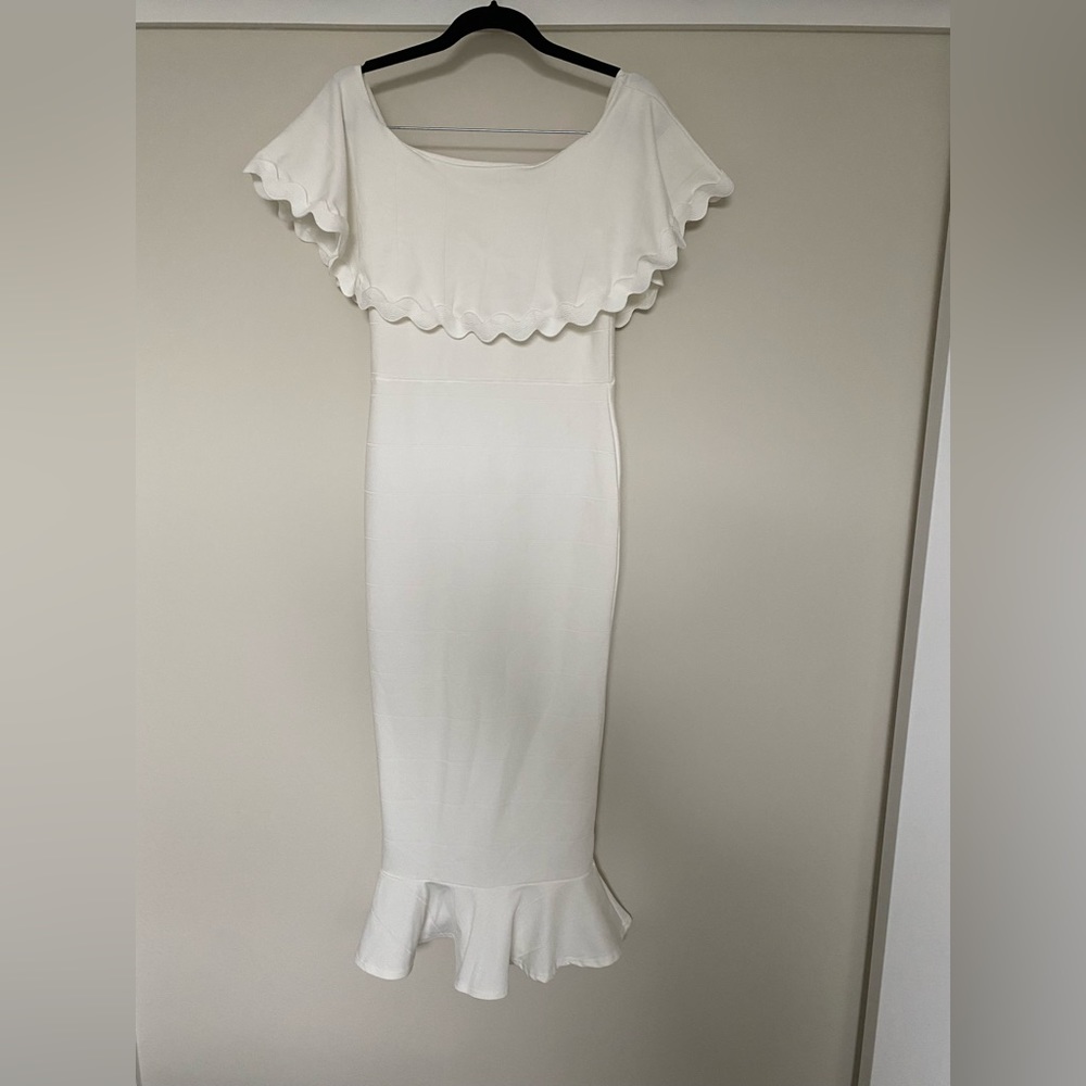 White asos midi dress